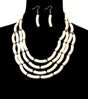 Acrylic Penne Necklace Set