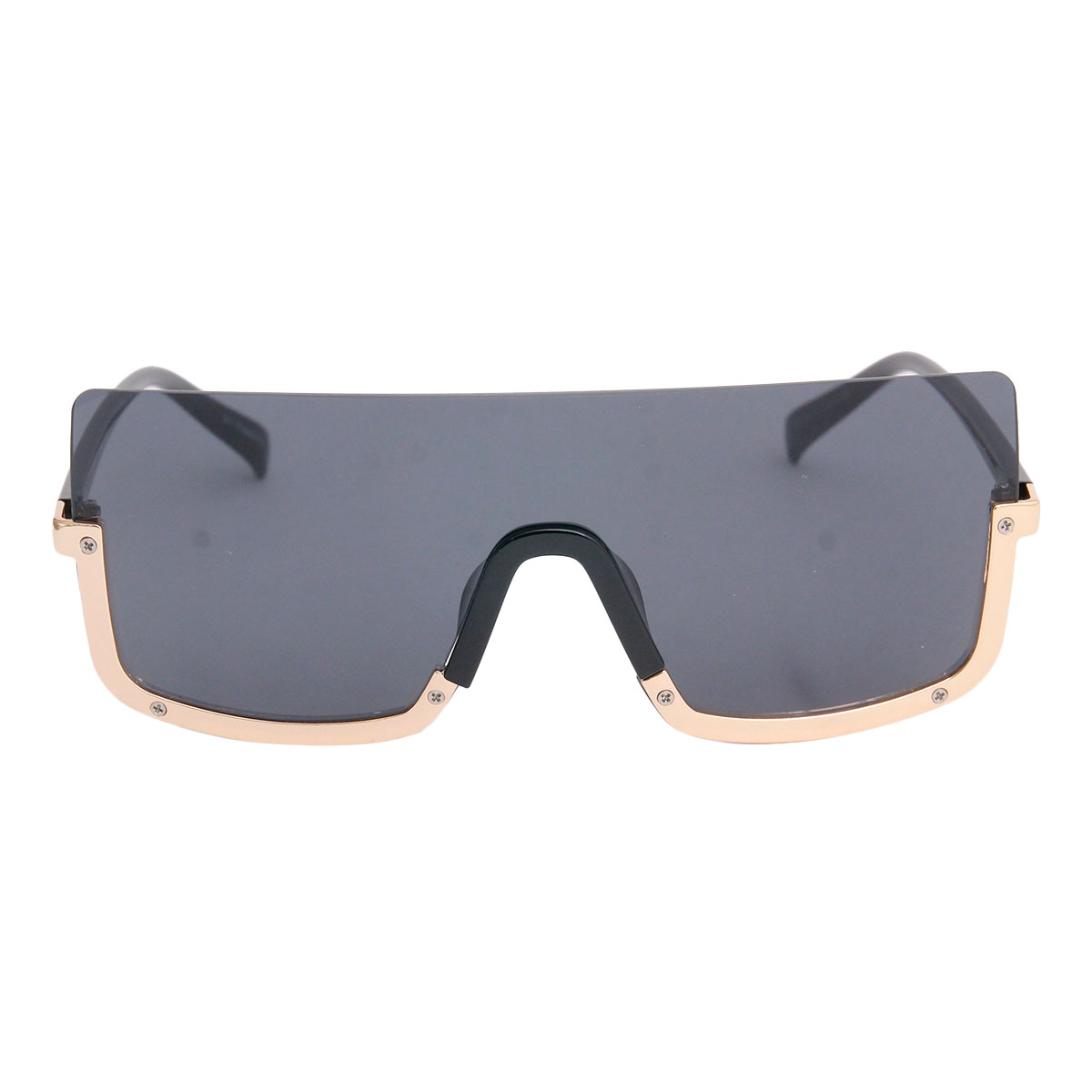 Gray Gold Bottom Edge Sunglasses