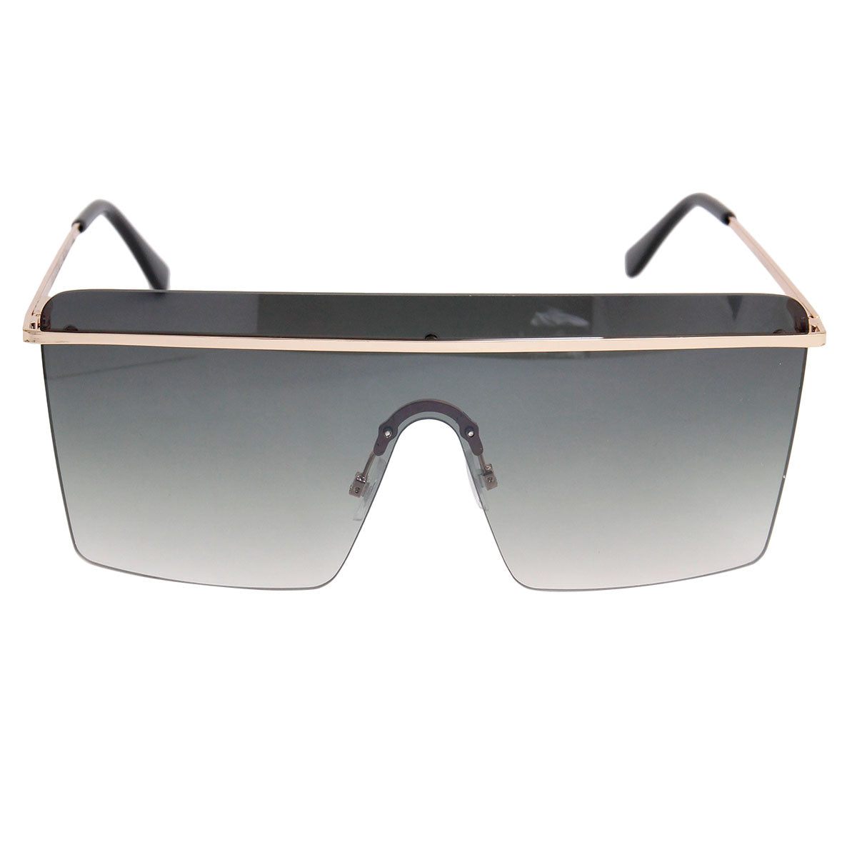 Green and Gold Rimless Sunglasses