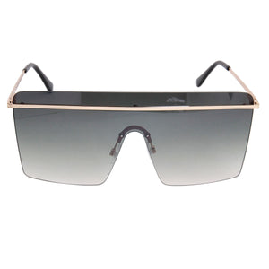 Green and Gold Rimless Sunglasses