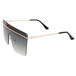 Green and Gold Rimless Sunglasses