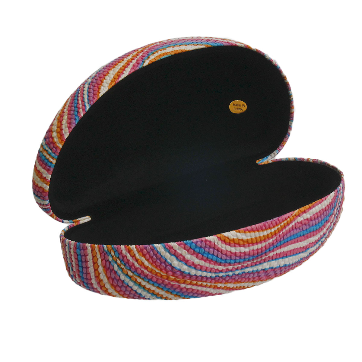 Pink Ribbed Sunglass Case