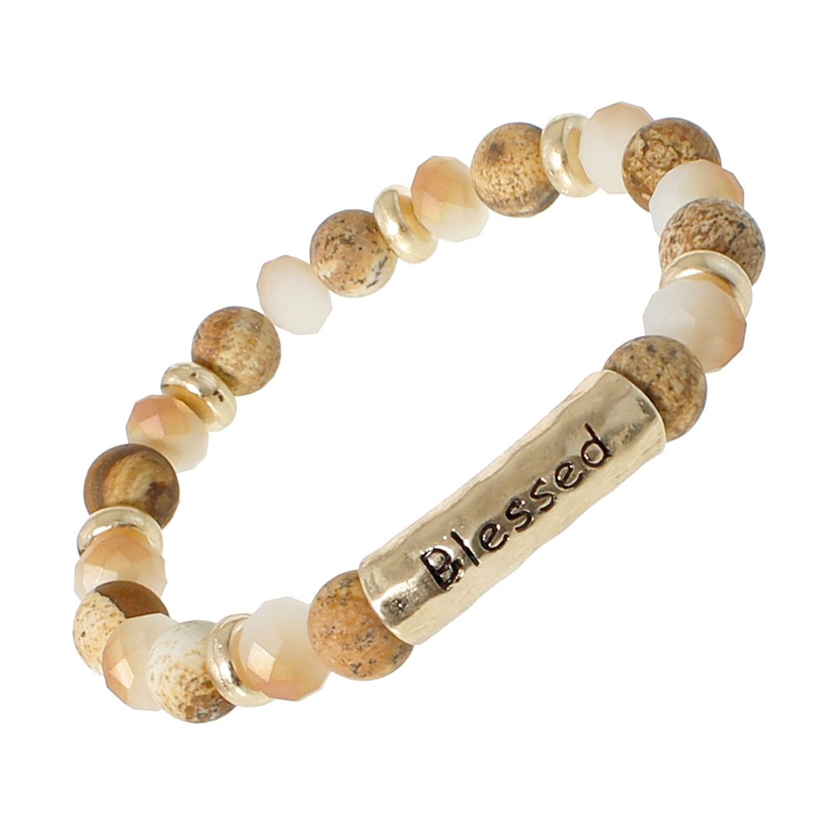 Light Brown Natural Stone Blessed Bracelet