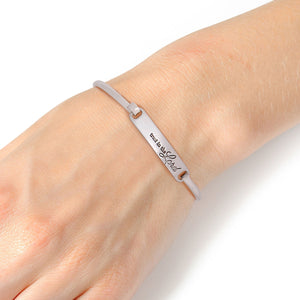 Trust in the Lord Silver Hook Bangle