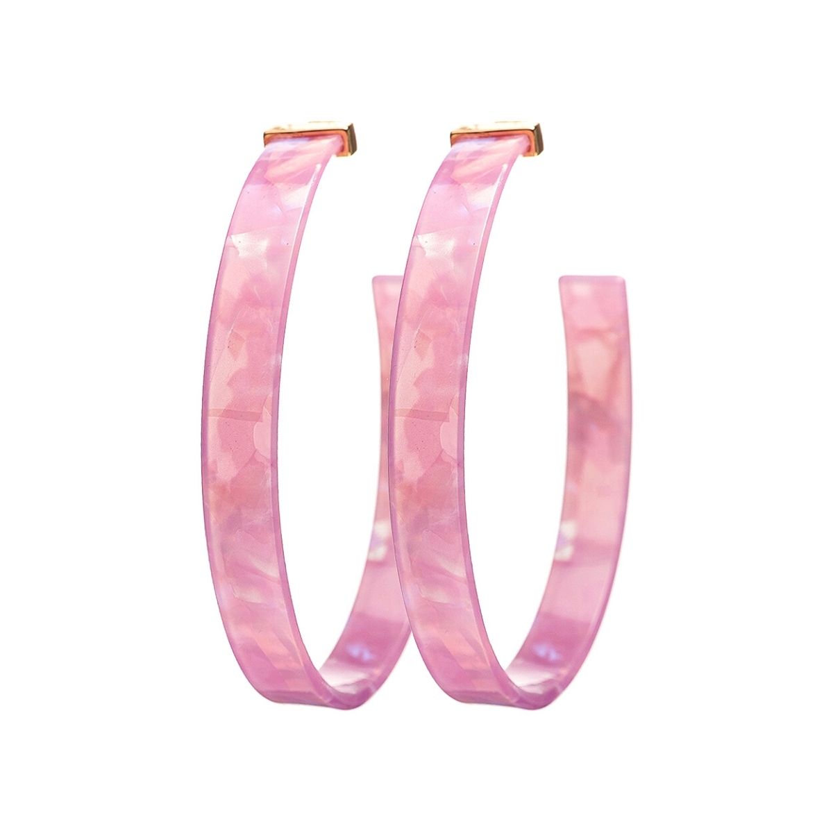 Lavendar Acrylic  Hoops
