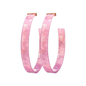 Lavendar Acrylic  Hoops
