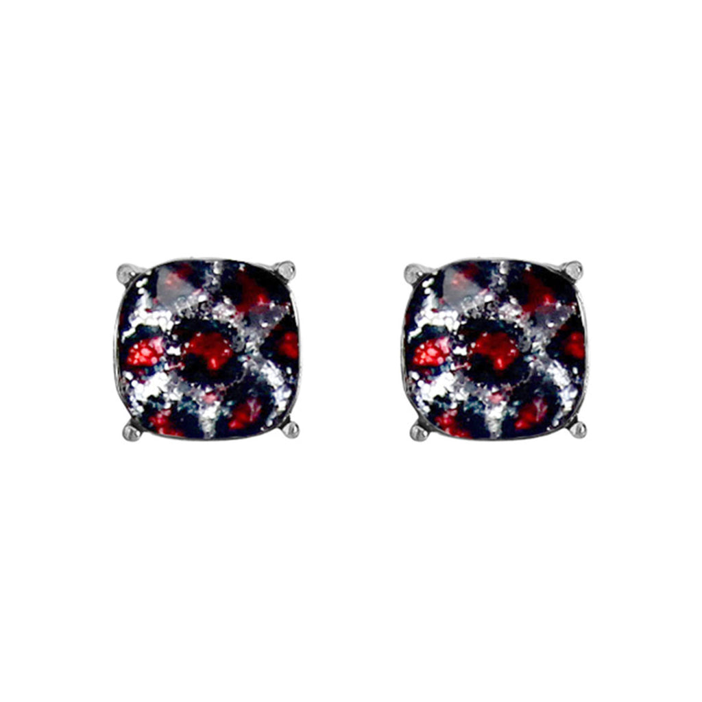 Leopard Glitter Studs