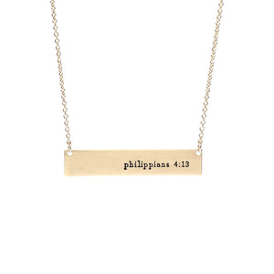 Gold Philippians Plate Necklace