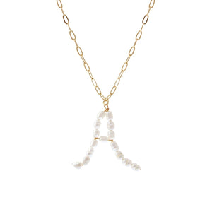 A Freshwater Pearl Initial Necklace