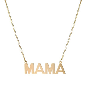 Gold MAMA Letter Pendant Necklace