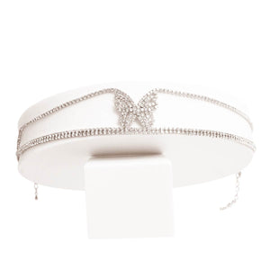 Silver Bling 2 Pcs Butterfly Collar Set