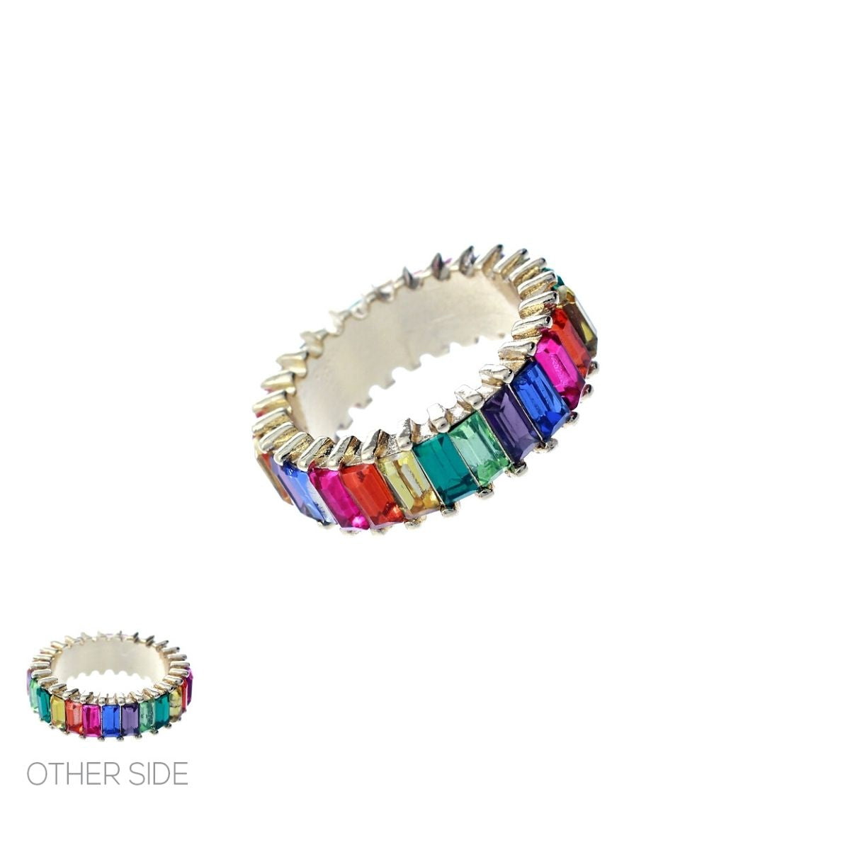 Size 8 Rainbow Eternity Ring