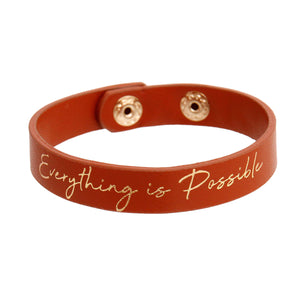 EVERYTHING IS POSSIBLE Brown Bracelet