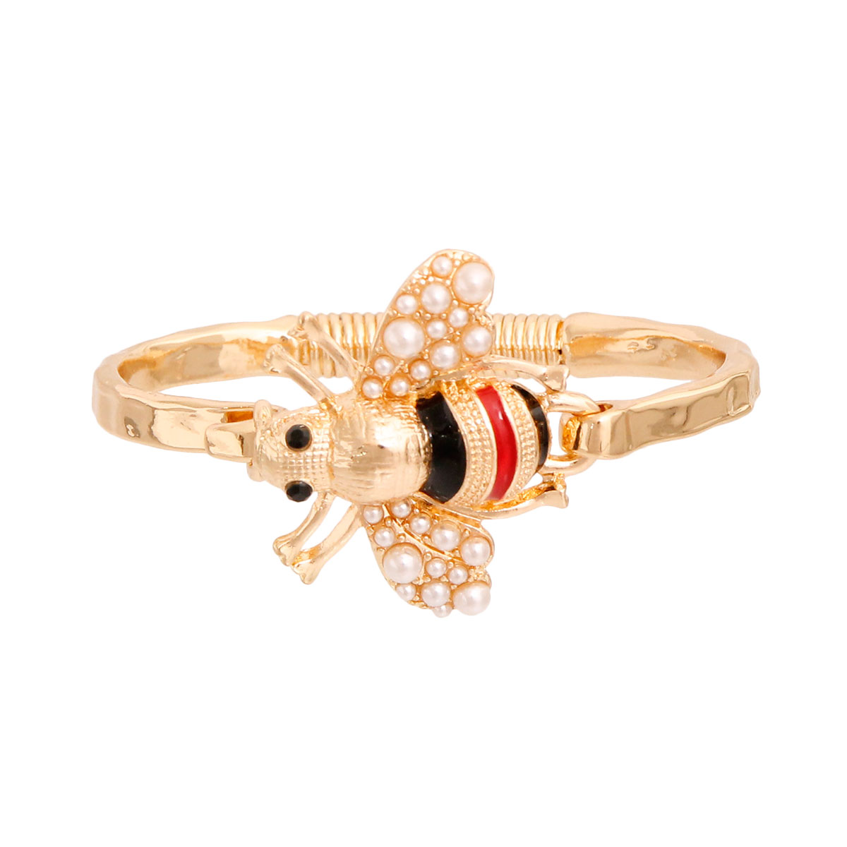Designer Gold Hook Bee Bangle