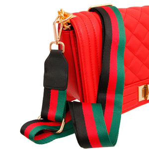 Designer Stripe Canvas Bag Strap