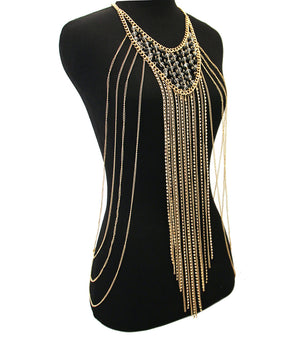 Gold and Beaded Body Chain