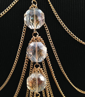 Gold and Clear Bead Body Chain